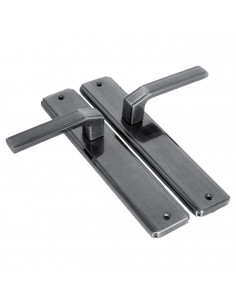 Tradineur - Pack 2 Manillas para puerta - Incluye Tornillos - Fuerte y durable, libre de corrosión - Color Plateado
