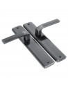 Tradineur - Pack 2 Manillas para puerta - Incluye Tornillos - Fuerte y durable, libre de corrosión - Color Plateado