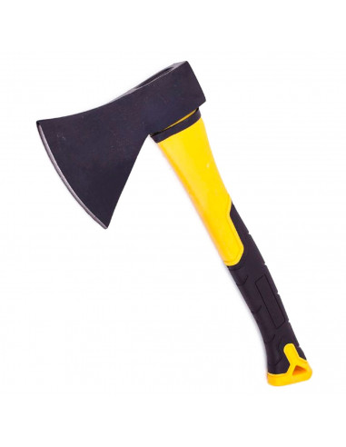 Tradineur - Hacha con mango de plástico - Diseño ergonómico - Ideal para realizar tus tareas de jardinería y trabajos en exterio