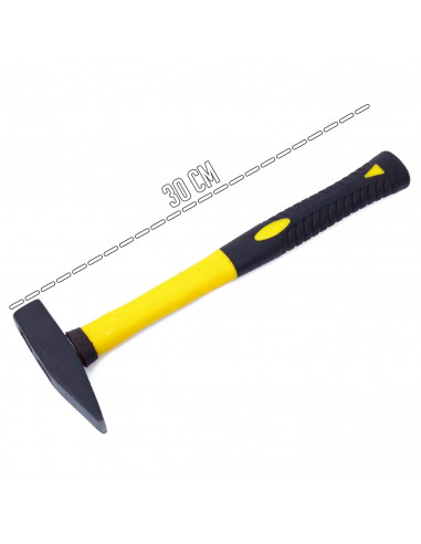 Tradineur - Martillo de carpintero de 300 G - Fabricado en acero - Mango ergonómico - Longitud de 30 cm