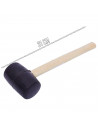Tradineur - Martillo de goma de 500 G - Longitud 31 cm - Mango de madera - Ideal para obras de bricolaje y carpintería (Negro)