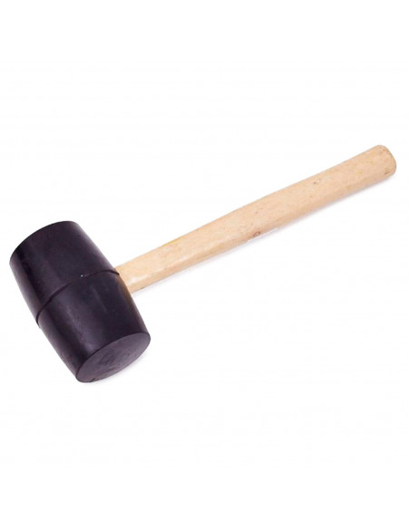 Tradineur - Martillo de goma de 750 G - Longitud 33 cm - Mango de madera - Ideal para obras de bricolaje y carpintería Tradineur - Martillo de goma de 750 G - Longitud 33 cm - Mango de madera - Ideal para obras de bricolaje y carpintería