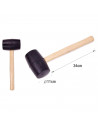 Tradineur - Martillo de goma de 750 G - Longitud 33 cm - Mango de madera - Ideal para obras de bricolaje y carpintería