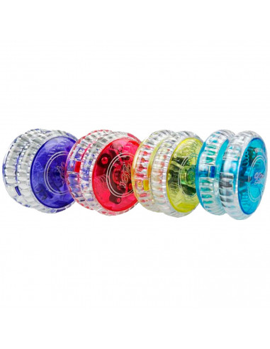 Tradineur - Yoyo con luces LED - Fabricado en plástico PVC no tóxico - Perfecto para que los principiantes aprendan trucos - Ø 5