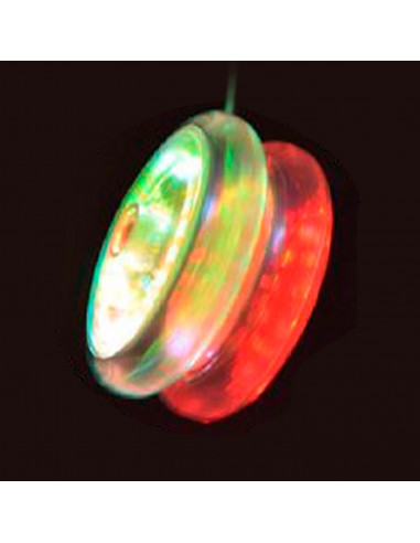 Tradineur - Yoyo con luces LED - Fabricado en plástico PVC no tóxico - Perfecto para que los principiantes aprendan trucos - Ø 5