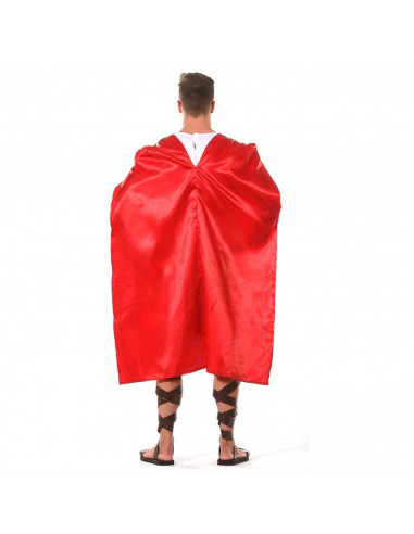 Tradineur - Disfraz de romano para hombre, túnica corta, poliéster 100%, incluye túnica, capa, brazaletes y cinturón, atuendo, c