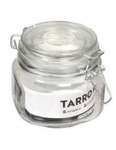 Tarro de cristal hermético, bote de cristal con tapa a cierre de palanca, 500ml, almacenamiento para alimentos, 10 x 11 x 11 cm