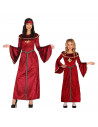Tradineur - Disfraz Princesa Medieval Adulto, fibra sintética, Incluye Vestido en color rojo, carnaval, arde lucus, halloween, c