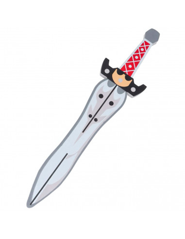 Tradineur - Espada medieval infantil de espuma eva, arma blanda para niños, complemento para disfraz de guerrero, vikingo, roman