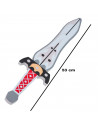 Tradineur - Espada medieval infantil de espuma eva, arma blanda para niños, complemento para disfraz de guerrero, vikingo, roman