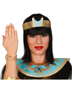 Tradineur - Brazalete de serpiente metálico, pulsera decorativa, complemento para disfraz de Cleopatra, faraona egipcia, carnava