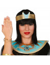 Tradineur - Brazalete de serpiente metálico, pulsera decorativa, complemento para disfraz de Cleopatra, faraona egipcia, carnava