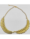 Tradineur - Collar romano laurel, colgante metálico, complemento para disfraz de romana, carnaval, Halloween, Arde Lucus, cospla