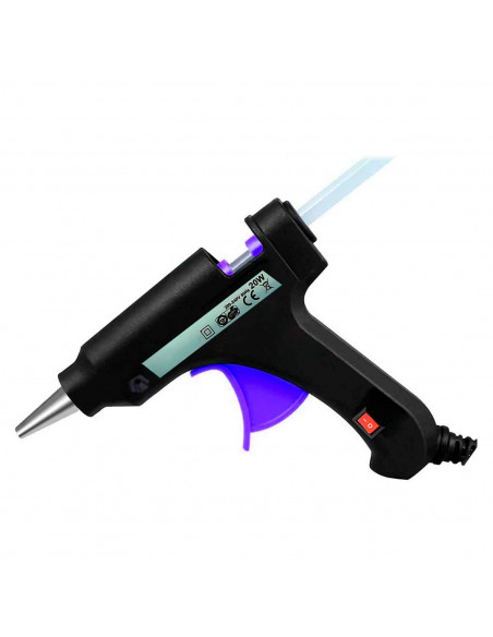 Tradineur - Pistola de silicona caliente 20W, modelo Miniglue Gun Plus, pistola de pegamento, encolar, incluye 2 barras de silic Tradineur - Pistola de silicona caliente 20W, modelo Miniglue Gun Plus, pistola de pegamento, encolar, incluye 2 barras de silic