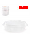 Tradineur - Fiambrera para tortillas - Fabricado en plástico - Capacidad de 3 Litros - Apta para microondas y lavavajillas - 8,5