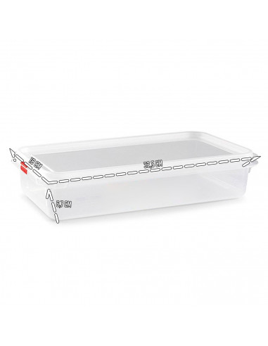 Tradineur - Fiambrera modelo N.º 5  - Fabricado en plástico - Capacidad de 2,35 Litros - Apta para microondas y lavavajillas - 6