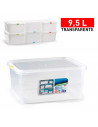 Tradineur - Fiambrera modelo N.º 8 - Fabricado en plástico - Capacidad de 9,5 Litros - Apta para microondas y lavavajillas - 15,