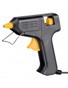 Tradineur - Pistola de silicona caliente 20W, modelo Miniglue Gun, pistola de pegamento, encolar, incluye 2 barras de silicona y