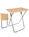 Mesa plegable de madera y metal de 71 x 70 x 50 cm. Mesado individual plegable ideal para hogar o como mesa auxiliar en hosteler