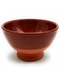 Tradineur - Taza de barro para aperitivos Nº 2, tazón para vino, queimada, diseño tradicional, artesanal (Marrón, 10,7 x 6,4 cm)