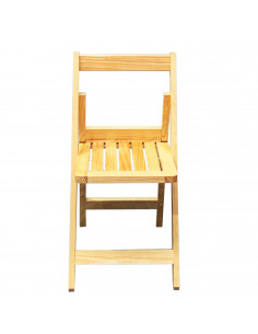 Artema - Silla de madera plegable barnizada de 79 x 39 x 51 cm. Asiento de madera plegable con diseño clásico y elegante. Silla