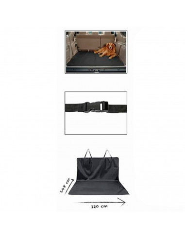 Tradineur - Funda para maletero de coche para mascotas, 100% poliéster, cubierta, protector de asiento, perros, fácil de instala