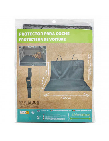 Tradineur - Funda para maletero de coche para mascotas, 100% poliéster, cubierta, protector de asiento, perros, fácil de instala