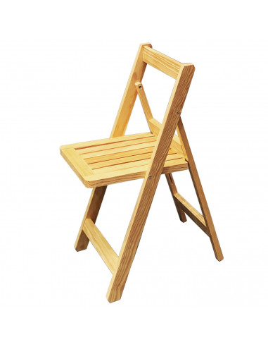 Artema - Silla de madera plegable barnizada de 79 x 39 x 51 cm. Asiento de madera plegable con diseño clásico y elegante. Silla