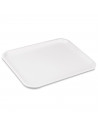 Tradineur - Bandeja reutilizable rectangular, polipropileno, hostelería, bares, restaurantes, hogar, fabricada en España (Blanco