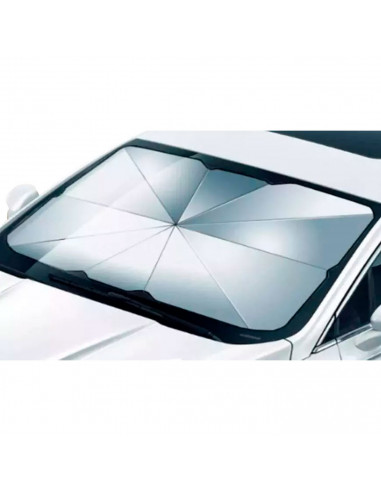 Tradineur - Parasol para coches con mango - Fabricado en Tela/Hierro - Tamaño universal, apto para todos los coches - 79 x 140 c