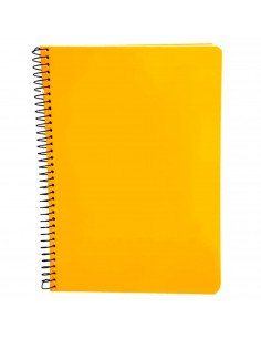 Tradineur - Cuaderno A4 con hojas en blanco, lisas, encuadernación de espiral y tapa dura, libreta tamaño folio, bloc de notas c