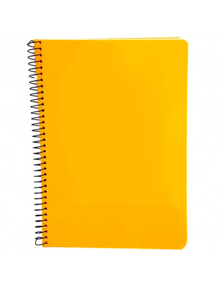 Tradineur - Cuaderno A4 con hojas en blanco, lisas, encuadernación de espiral y tapa dura, libreta tamaño folio, bloc de notas c