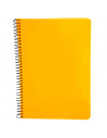 Tradineur - Cuaderno A4 con hojas en blanco, lisas, encuadernación de espiral y tapa dura, libreta tamaño folio, bloc de notas c