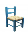 Tradineur  - Silla pequeña "rafia" para niño o decoración de color surtido y de 39 x 22 x 25 cm. Taburete con respaldo para niño
