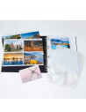 Tradineur - Pack de 10 hojas para álbum fotográfico de 4 anillas, A4, aptas para fotografías de 10 x 15 cm, doble cara, 4 espaci