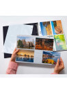 Tradineur - Pack de 10 hojas para álbum fotográfico de 4 anillas, A4, aptas para fotografías de 10 x 15 cm, doble cara, 4 espaci