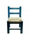 Tradineur  - Silla pequeña "rafia" para niño o decoración de color surtido y de 39 x 22 x 25 cm. Taburete con respaldo para niño