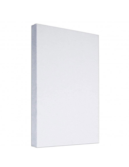 Tradineur - Lienzo preestirado grueso en blanco, pintar, 100% algodón, listones de madera, apto para todo tipo de pinturas, óleo