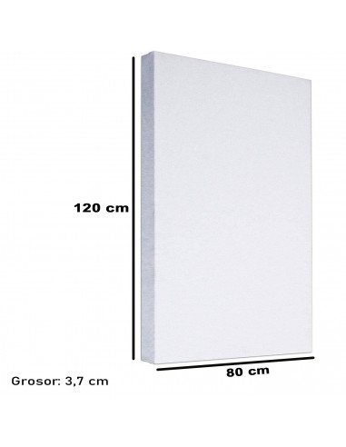 Tradineur - Lienzo preestirado grueso en blanco, pintar, 100% algodón, listones de madera, apto para todo tipo de pinturas, óleo