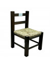 Tradineur  - Silla pequeña "rafia" para niño o decoración de color surtido y de 39 x 22 x 25 cm. Taburete con respaldo para niño