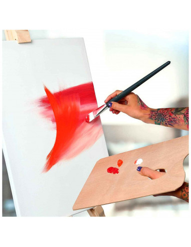 Tradineur - Lienzo grueso en blanco preestirado para pintar, 100% algodón, listones de madera, apto para todo tipo de pinturas,