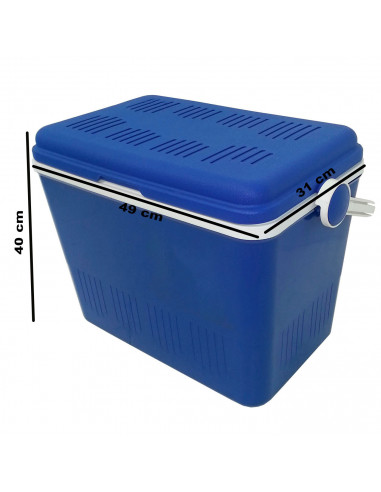 Tradineur - Nevera rígida portátil con asa, polipropileno, 11 horas de frío, porta alimentos y bebidas para playa, acampada, pic