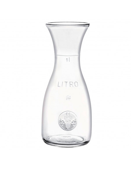 Tradineur - Decantador de cristal con boca ancha, botella, recipiente sin tapón para bebidas, vino, leche, batidos, zumos, salsa