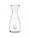 Tradineur - Decantador de cristal con boca ancha, botella, recipiente sin tapón para bebidas, vino, leche, batidos, zumos, salsa