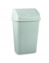 Tradineur - Papelera de plástico con tapa basculante, cubo de basura ligero y resistente, baño, cocina, oficina, hogar, fabricad