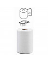 Tradineur - Rollo de papel de cocina blanco XXL, doble capa, máxima absorción, 120 hojas, suave, multiusos, limpieza, papel 100%