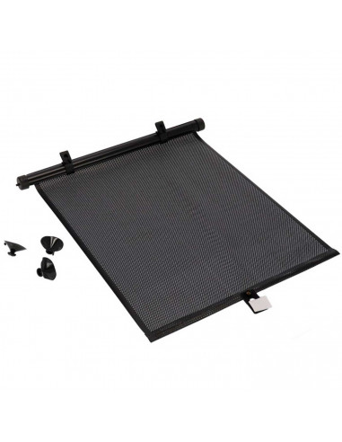 Tradineur - Cortina enrollable para ventanilla de coche, parasol lateral de plástico, altura regulable, colocación con 3 ventosa