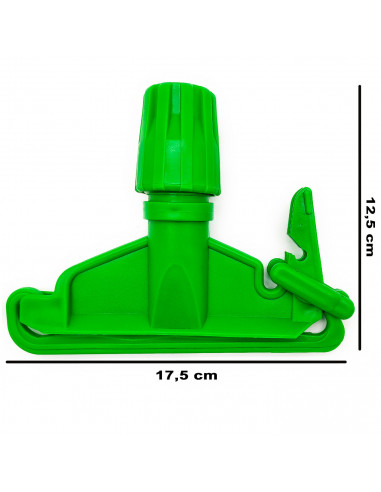 Tradineur - Pinza para fregona industrial de plástico, apta para mangos de hasta 2,5 cm de diámetro, limpieza del hogar, negocio