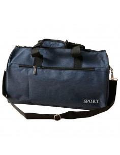 Tradineur - Bolsa de viaje de tela con asas y correa de hombro, bolsillos con cremallera, plegable, ligera, resistente, deporte,