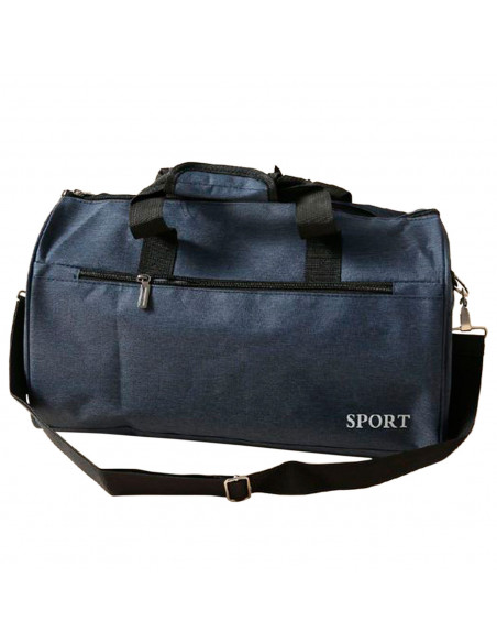 Tradineur - Bolsa de viaje de tela con asas y correa de hombro, bolsillos con cremallera, plegable, ligera, resistente, deporte,